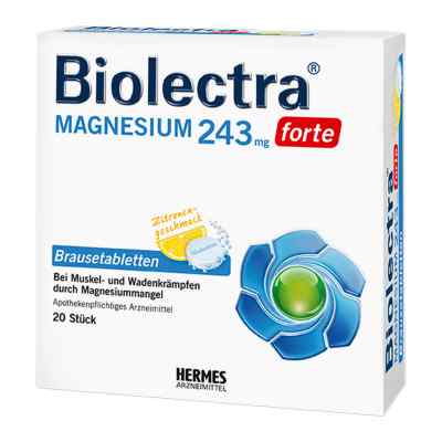 Biolectra Magnesium 243 mg forte tabletki musujące smak cytryna 20 szt. od HERMES Arzneimittel GmbH PZN 06714522