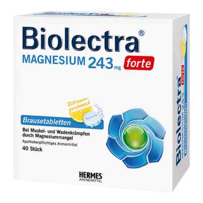 Biolectra Magnesium 243 mg forte tabletki musujące smak cytryna 40 szt. od HERMES Arzneimittel GmbH PZN 06716366