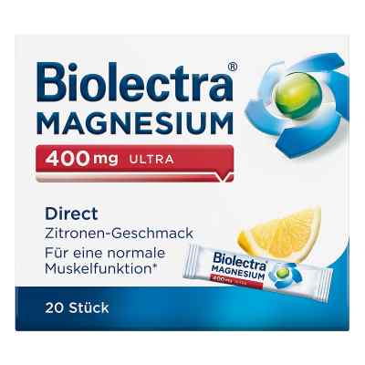 Biolectra Magnesium 400mg ultra Direct granulki smak cytryna 20 szt. od HERMES Arzneimittel GmbH PZN 10252151