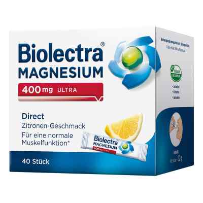 Biolectra Magnesium 400mg ultra Direct granulki smak cytryna 40 szt. od HERMES Arzneimittel GmbH PZN 10252168