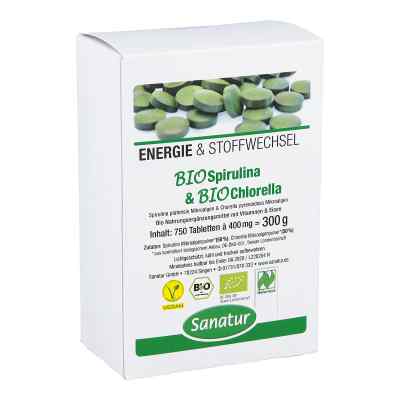 Biospirulina & Biochlorella 2 in 1 tabletki 750 szt. od Sanatur GmbH PZN 07366879