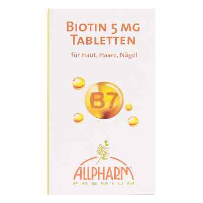 Biotin 5 mg N tabletki 150 szt. od ALLPHARM Vertriebs GmbH PZN 02472163