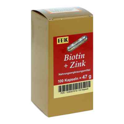 Biotin+zink Kapseln 100 szt. od FBK-Pharma GmbH PZN 16363578