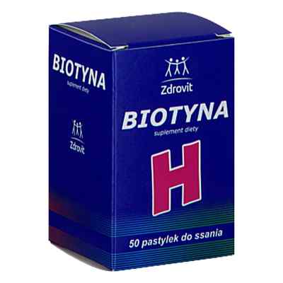 Biotyna Zdrovit smak ananasowy pastylki do ssania 50  od NATUR PRODUKT PHARMA SP. Z O.O. PZN 08304755
