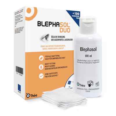 Blephasol Duo Zestaw płyn do powiek + waciki  1 op. od Thea Pharma GmbH PZN 10134948