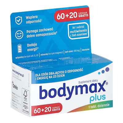 BODYMAX Plus 60+20 tabl. GRATIS tabletki 80 od ORKLA CARE A/S PZN 08303014