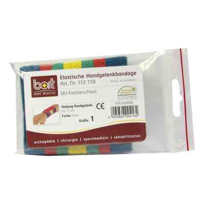 Bort Handgelenkbandage Gr.1 bunt m.Klettvers.