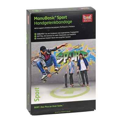 Bort Manubasic Sport Bandage rechts large schw/grün