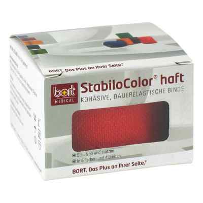 Bort Stabilocolor haft Binde 4cm rot