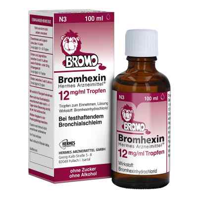 Bromhexin Hermes Arzneimittel 12 mg/ml Tropfen 100 ml od HERMES Arzneimittel GmbH PZN 16260594