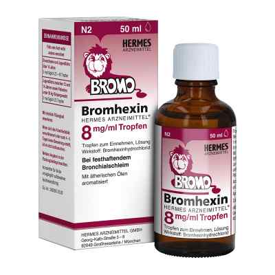 Bromhexin Hermes Arzneimittel 8 mg/ml Tropfen 50 ml od HERMES Arzneimittel GmbH PZN 16260536