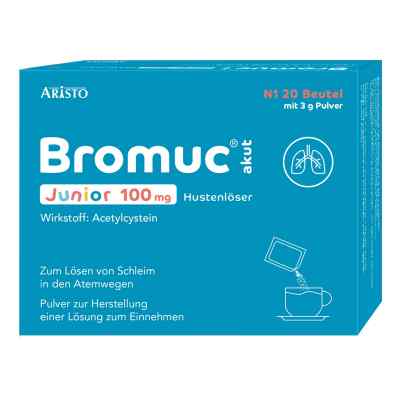 Bromuc akut Junior 100 mg Hustenlöser P.h.e.l.z.e. 20 szt. od Aristo Pharma GmbH PZN 11353196