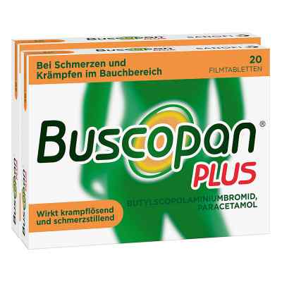 Buscopan PLUS Filmtabletten bei Bauchschmerzen  Regelschmerzen D 2x20 szt. od A. Nattermann & Cie GmbH PZN 08100938