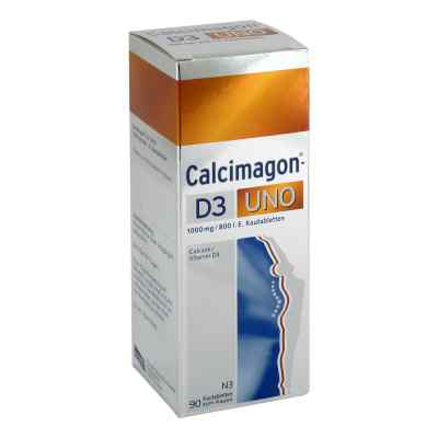 Calcimagon-D3 UNO tabletki do żucia 1000mg/800 I.E. 90 szt. od CHEPLAPHARM Arzneimittel GmbH PZN 05883599