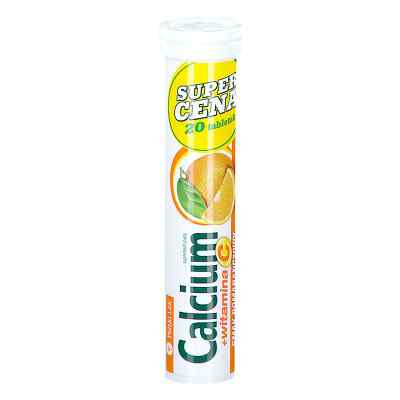 Calcium 300 + witamina C smak pomarańczowy tabletki musujące 20 od POLSKI LEK PZN 08301111