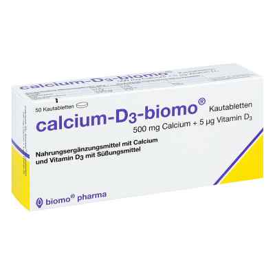 Calcium D3 biomo 500+d tabletki do żucia 50 szt. od biomo pharma GmbH PZN 00294467