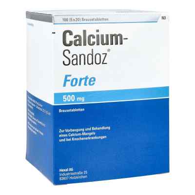 Calcium Sandoz forte Brausetabl. 5X20 szt. od Hexal AG PZN 00169650
