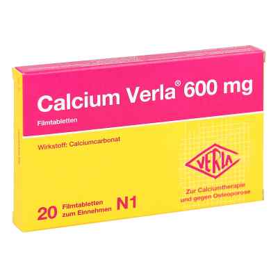 Calcium Verla 600 mg Filmtabl. 20 szt. od Verla-Pharm Arzneimittel GmbH &  PZN 01397838