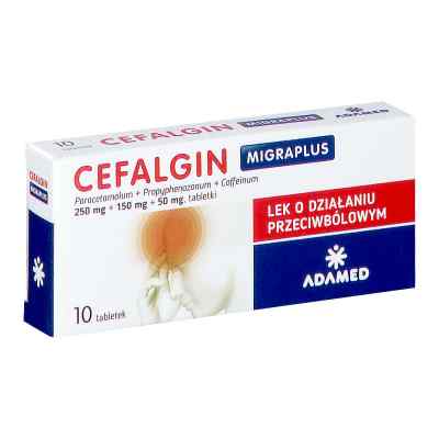 Cefalgin Migraplus tabletki 10  od PABIANICKIE ZAKŁ.FARM. POLFA S.A. PZN 08302414