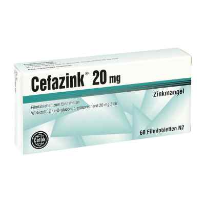 Cefazink 20 mg Filmtabletten 60 szt. od Cefak KG PZN 10549299