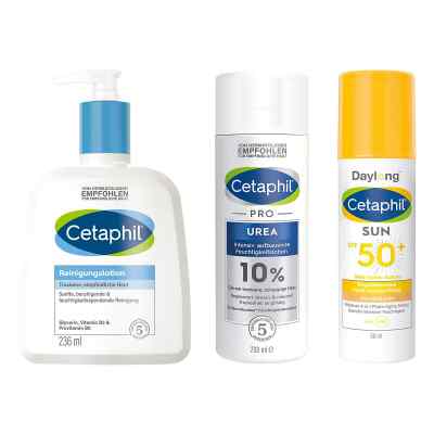 Cetaphil zestaw pielęgnacyjny z 10 % mocznika: oczyszczanie i oc