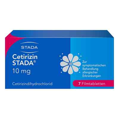 Cetirizin Stada 10 mg Filmtabl. 7 szt. od STADA Consumer Health Deutschlan PZN 02246596