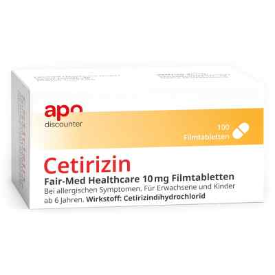 Cetyryzyna Apodiscounter 10 Mg  100 szt. od Fairmed Healthcare GmbH PZN 18205211