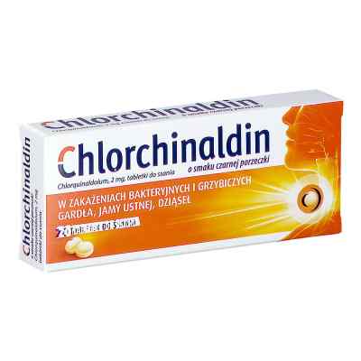 Chlorchinaldin o smaku czarnej porzeczki tabletki do ssania 20 od ICN POLFA RZESZÓW S.A. PZN 08301660