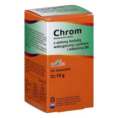 Chrom z zieloną herbatą Gorvita tabletki 30  od GORVITA PPHU PZN 08303386