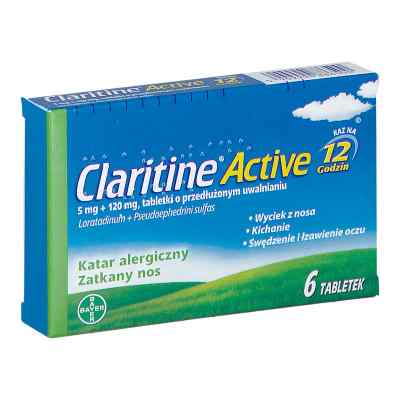Claritine Active tabletki 6  od  PZN 08301591
