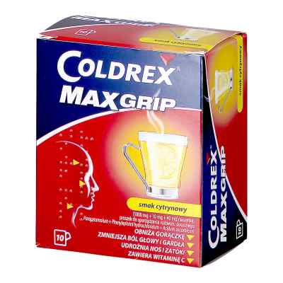 Coldrex MaxGrip saszetki smak cytrynowy 10  od SMITHKLINE BEECHAM S.A. PZN 08300777