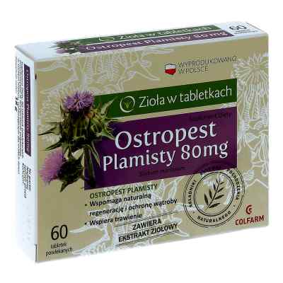 Colfarm Ostropest Plamisty tabletki 80mg 60 tabl. od ZAKŁADY FARM. COLFARM PZN 08300388