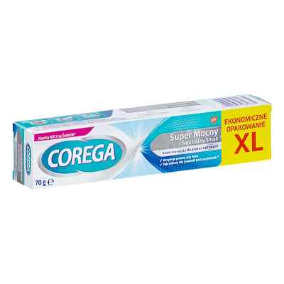 COREGA Super Mocny Neutralny Smak XL Krem mocujący do protez zęb 70 g od  PZN 08304415