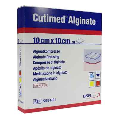 Cutimed Alginate Alginatkompressen 10x10cm 10 szt. od BSN medical GmbH PZN 01179082