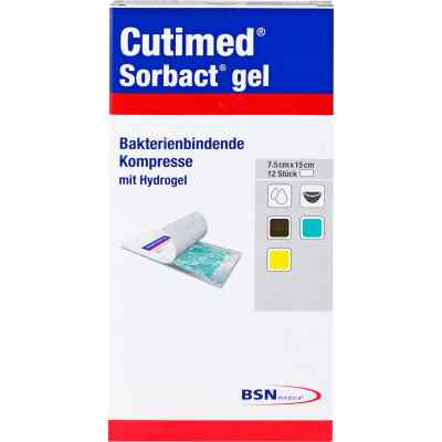 Cutimed Sorbact Gel Kompressen 7,5x15 cm 12 szt. od BSN medical GmbH PZN 07353440