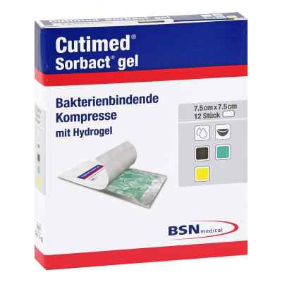 Cutimed Sorbact Gel Kompressen 7,5x7,5 cm