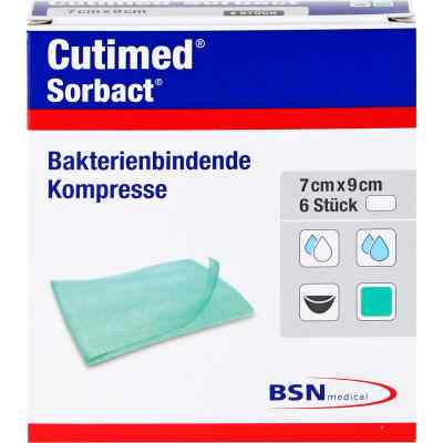 Cutimed Sorbact opatrunek 7x9 cm 6 szt. od BSN medical GmbH PZN 07348640
