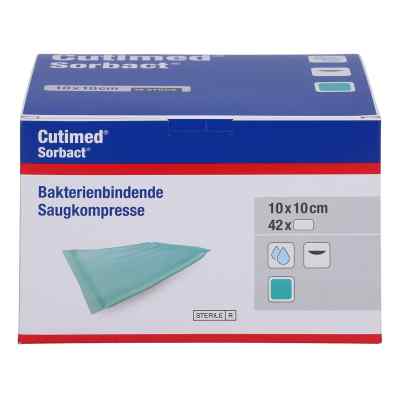 Cutimed Sorbact Saugkompressen 10x10 cm