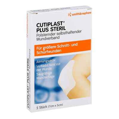Cutiplast Plus sterylny plaster  5x7 cm  5 szt. od Smith & Nephew GmbH PZN 09732638