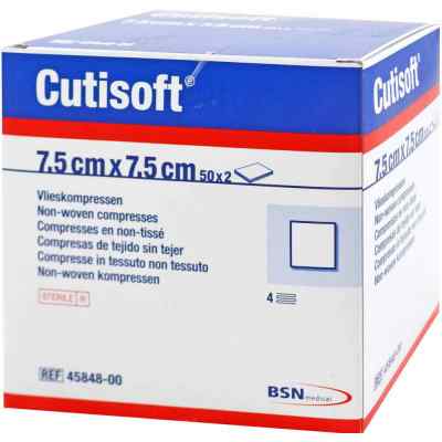 Cutisoft Vlieskompressen 7,5x7,5 cm steril 50X2 szt. od BSN medical GmbH PZN 04894885