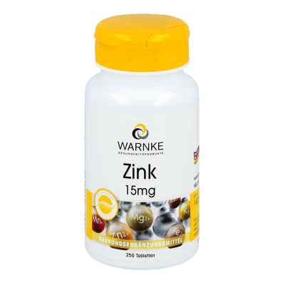 Cynk 15 mg tabletki 250 szt. od Warnke Vitalstoffe GmbH PZN 01355194