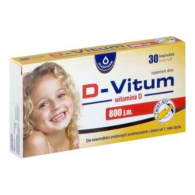 D-Vitum 800 j.m. witamina D kapsułki 30  od OLEOFARM SP. Z O.O. PZN 08303005