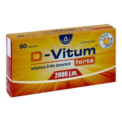 D-Vitum forte, witamina D 2000 j.m. kapsułki dla dorosłych 60  od OLEOFARM SP. Z O.O. PZN 08300503