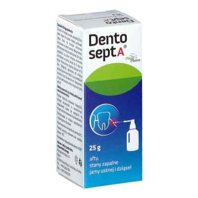 Dentosept A płyn do stosowania w jamie ustnej z aplikatorem 25 g od PHYTOPHARM KLĘKA S.A. PZN 08301020