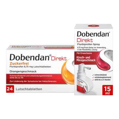 Dobendan Set gegen Halsschmerzen zuckerfreies Duo 1 szt. od Reckitt Benckiser Deutschland Gm PZN 08100486