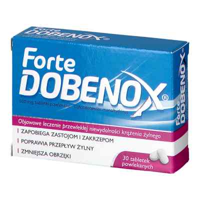 Dobenox Forte 500mg tabletki 30 od PRZEDSIĘBIORSTWO PRODUKCJI FARMA PZN 08300400