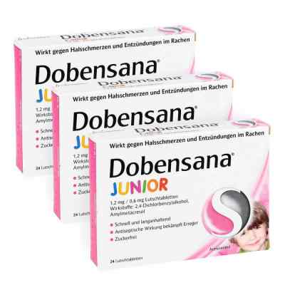 Dobensana Junior 1,2mg0,6mg tabletki do żucia 3x24 szt. od Reckitt Benckiser Deutschland GmbH PZN 08100122
