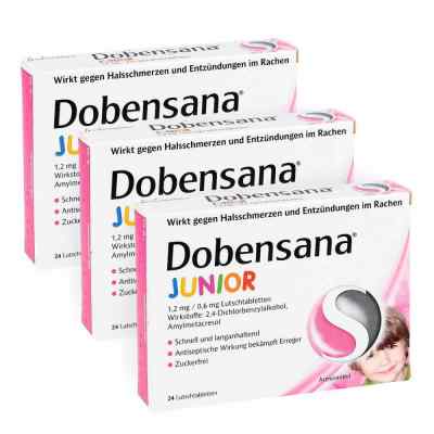 Dobensana Junior 1,2mg0,6mg tabletki do żucia 3x24 szt. od Reckitt Benckiser Deutschland Gm PZN 08100122