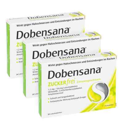 Dobensana tabletki do ssania, bez cukru 3x24 op. od Reckitt Benckiser Deutschland Gm PZN 08100121