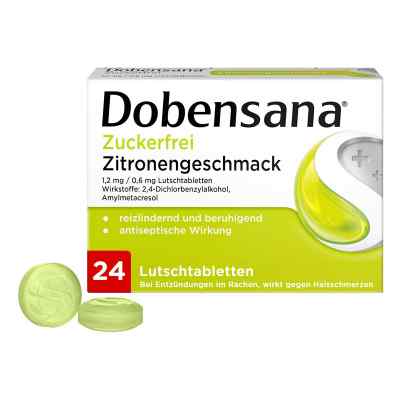 Dobensana Zuckerfrei Zitronengesc.1,2mg/0,6mg Lut. 24 szt. od Reckitt Benckiser Deutschland Gm PZN 11128074